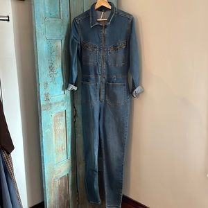 Free People M denim jumpsuit